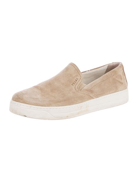 prada suede slip on model|prada shoes for women.